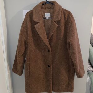 Brown teddy coat